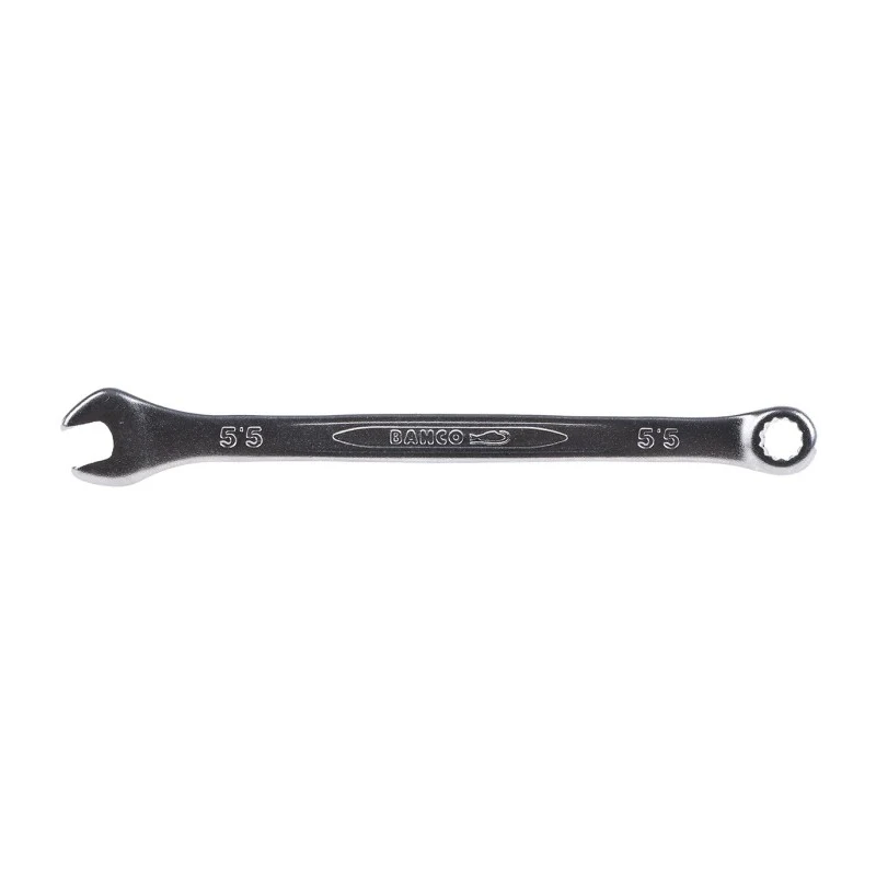 Bahco Combination Spanner 5.5 mm, 112mm Overall Length, Alloy Steel, Chrome Finish 111M-5.5