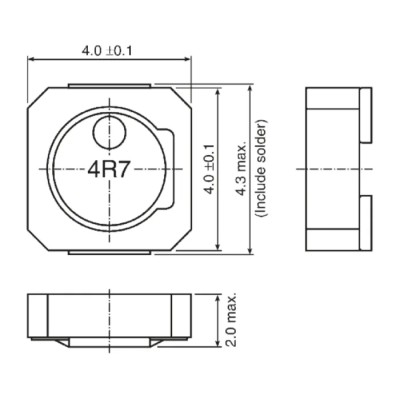 TDK 10 μH ±20% Shielded Wirewound Surface Mount Inductor with Ferrite Core 1.22 A Idc VLCF4020T-100MR85