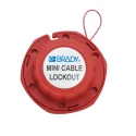 Brady Red 6-Lock Glass Filled Nylon Cable Lockout Device with 7.87 mm Shackle MINI CABLE LOCKOUT WITH STEEL CABLE 2.4M