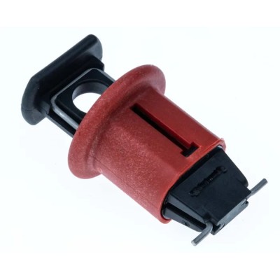 Brady Red 1-Lock Lockout Glass Reinforced Nylon Miniature Circuit Breaker Switch ELEC. CIRCUIT BREAKER L/O EURO POS. EA