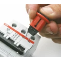 Brady Red 1-Lock Lockout Glass Reinforced Nylon Miniature Circuit Breaker Switch ELEC. CIRCUIT BREAKER L/O EURO POS. EA