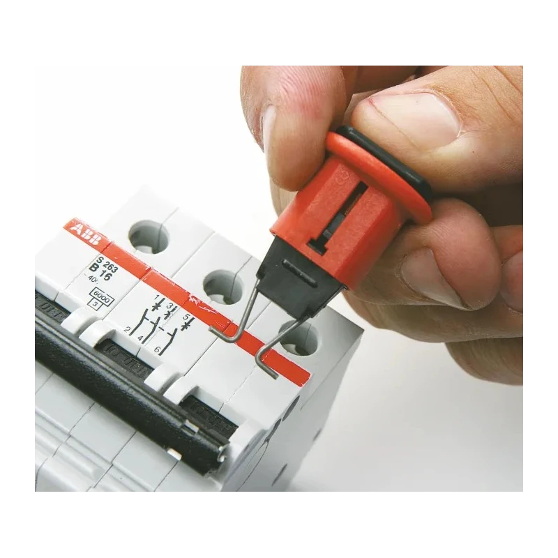 Brady Red 1-Lock Lockout Glass Reinforced Nylon Miniature Circuit Breaker Switch ELEC. CIRCUIT BREAKER L/O EURO POS. EA