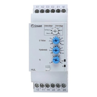 Crouzet Monitoring Relay 0.2/600 V Monitor Range DPDT DIN Rail Mount, 24V AC, 240V AC/DC 84872120