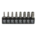 RS PRO Tamperproof Torx Screwdriver Bit Set, 8 Pieces, Chrome Molybdenum Vanadium Steel, 25 mm Length 615-9170