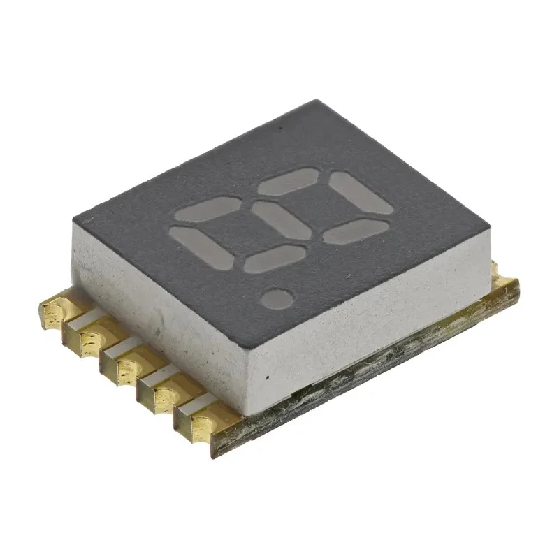 Kingbright 1 Digit 7 Segment Red LED Display Anode 5.1 mm Height 30mcd Luminous Intensity KCSA02-105