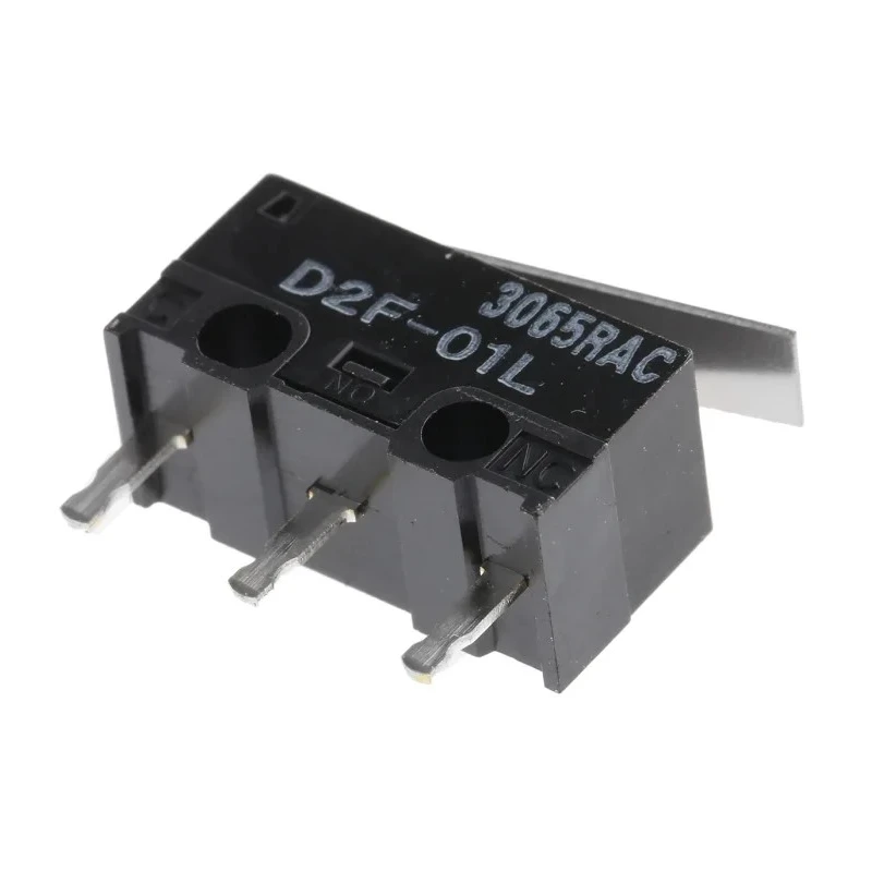 Omron Ultra Subminiature Hinge Lever Micro Switch, PCB Terminal, SPDT, 100mA, 125V AC, 30V DC, IP40 D2F-01L