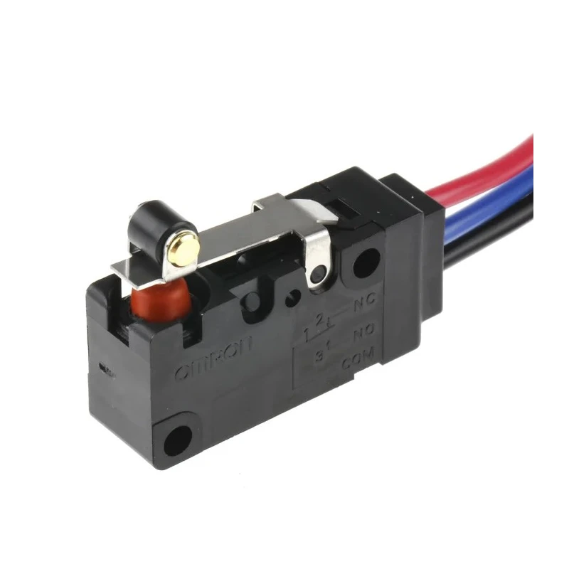 Omron Micro Switch Roller Lever Switch Pre-Wired Terminal 5A 30V DC SPDT IP67 D2VW-5L2A-1M(D)(CHN)