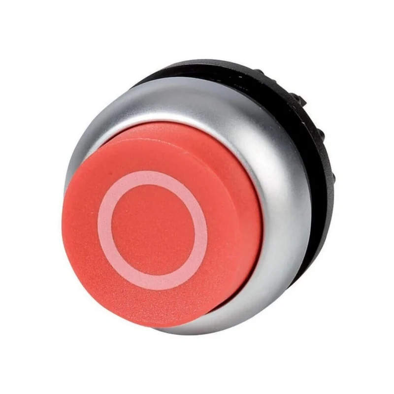 Eaton RMQ Titan M22 Series Red Maintained Push Button Head, 22 mm Cutout, IP69K 70011288 M22-DRH-R-X0+M22-A