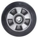 RS PRO Black Rubber Trolley Wheel, Load Capacity 300 kg, Diameter 160 mm, Width 50 mm, Aluminium Hub, Ball Bearing 621-9553