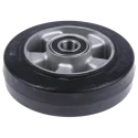 RS PRO Black Rubber Trolley Wheel, Load Capacity 300 kg, Diameter 160 mm, Width 50 mm, Aluminium Hub, Ball Bearing 621-9553