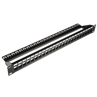 Roline Cat6 Cat5 24 Port RJ45 Keystone Patch Panel UTP Black 26.11.0357-5
