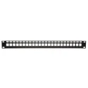 Roline Cat6 Cat5 24 Port RJ45 Keystone Patch Panel UTP Black 26.11.0357-5