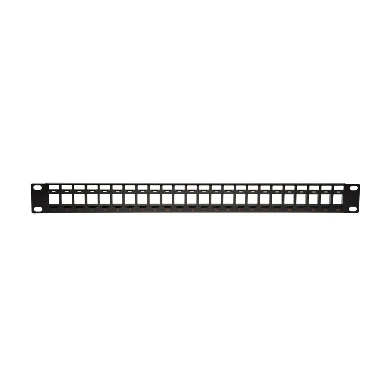 Roline Cat6 Cat5 24 Port RJ45 Keystone Patch Panel UTP Black 26.11.0357-5