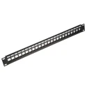 Roline Cat6 Cat5 24 Port RJ45 Keystone Patch Panel UTP Black 26.11.0357-5