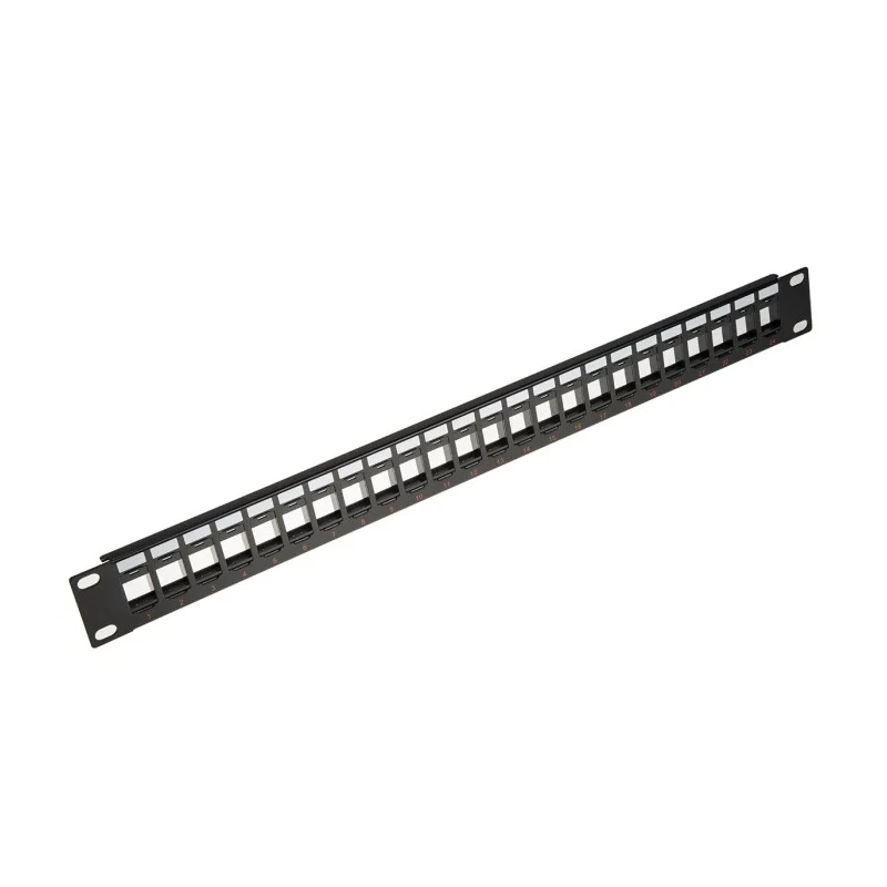 Roline Cat6 Cat5 24 Port RJ45 Keystone Patch Panel UTP Black 26.11.0357-5