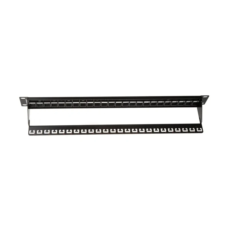 Roline Cat6 Cat5 24 Port RJ45 Keystone Patch Panel UTP Black 26.11.0357-5