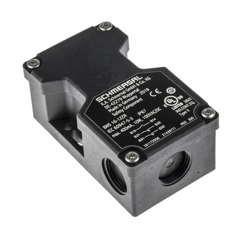 Schmersal BNS16 Series Magnetic Non-Contact Safety Switch, Plastic Housing, 100V AC/DC, 400mA Switching Current BNS 16-12ZR
