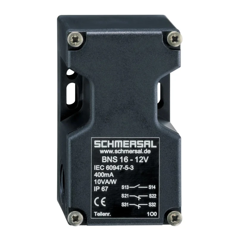 Schmersal BNS16 Series Magnetic Non-Contact Safety Switch, Plastic Housing, 100V AC/DC, 400mA Switching Current BNS 16-12ZR