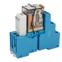 Finder 58 Series Interface Relay DIN Rail Mount 24V AC Coil 4PDT Contact Configuration 53mA Coil Current 58.34.8.024.0060SMA