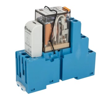 Finder 58 Series Interface Relay DIN Rail Mount 24V AC Coil 4PDT Contact Configuration 53mA Coil Current 58.34.8.024.0060SMA
