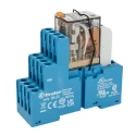 Finder 58 Series Interface Relay DIN Rail Mount 24V AC Coil 4PDT Contact Configuration 53mA Coil Current 58.34.8.024.0060SMA