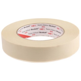 3M Brown Scotch Masking Tape 24mm Width x 50m Length Rubber Adhesive Paper Backing 401E 20945