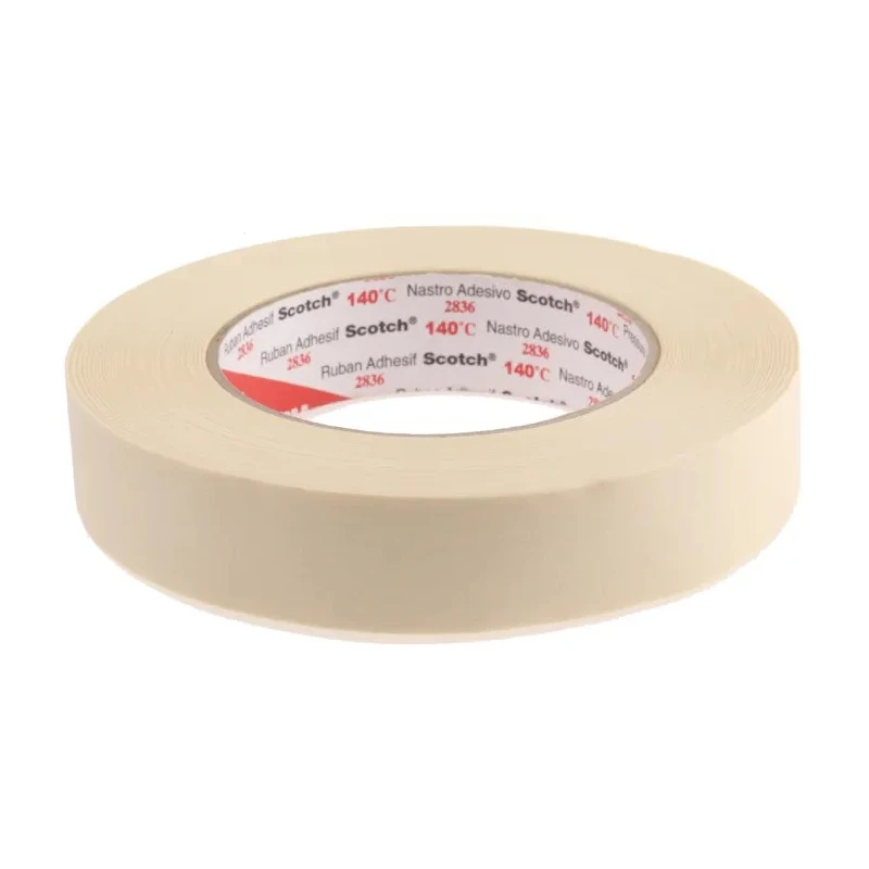 3M Brown Scotch Masking Tape 24mm Width x 50m Length Rubber Adhesive Paper Backing 401E 20945
