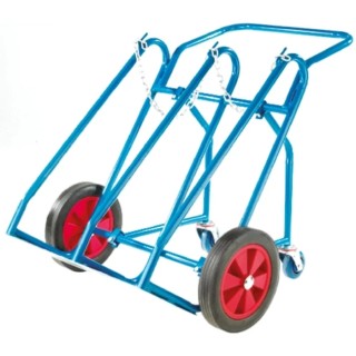 RS PRO Medium Duty Steel Drum Transporter, 200 kg Load Capacity, 760 mm Width, Semi-Open Load Plate, Rubber Tyres 621-1701
