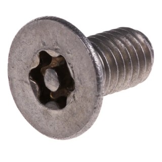 RS PRO Plain Stainless Steel Flat Tamper Proof Security Screw, M6 x 12 mm 621-2596