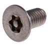 RS PRO Plain Stainless Steel Flat Tamper Proof Security Screw, M6 x 12 mm 621-2596