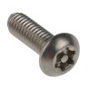 NEUTRAL Plain Stainless Steel Button Tamper Proof Security Screw M4 x 12 mm 621-2647