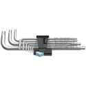 Wera 9 Piece L Metric Hex Key Set Stainless Steel Hex Ball End 1.5 to 10 mm 05022720001