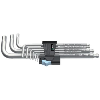 Wera 9 Piece L Metric Hex Key Set Stainless Steel Hex Ball End 1.5 to 10 mm 05022720001