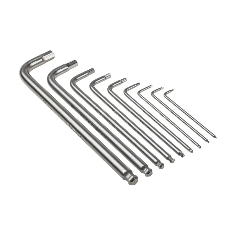 Wera 9 Piece L Metric Hex Key Set Stainless Steel Hex Ball End 1.5 to 10 mm 05022720001