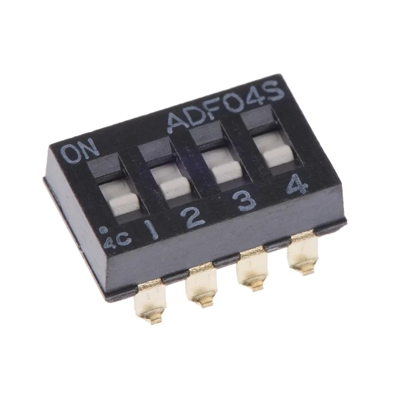 TE Connectivity Slide Rotary Coded DIP Switch Surface Mount ADF04S04