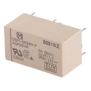 Panasonic DIN Rail Power Relay 24V DC Coil 5A Switching Current DPST DSP1-DC24V-F