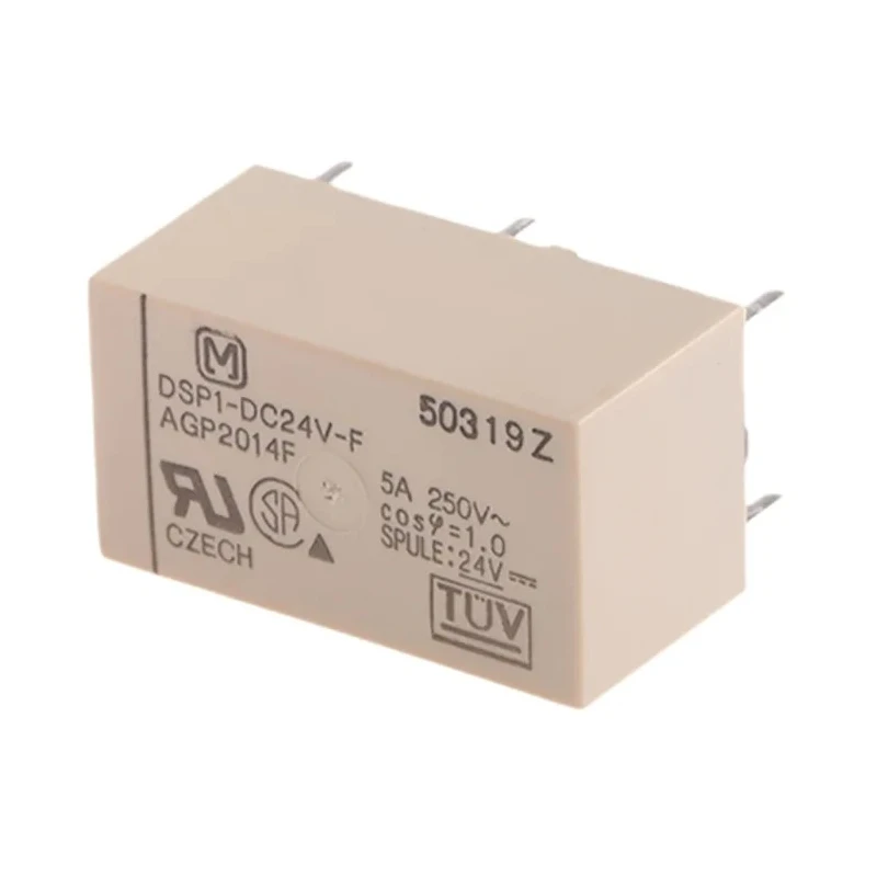 Panasonic DIN Rail Power Relay 24V DC Coil 5A Switching Current DPST DSP1-DC24V-F