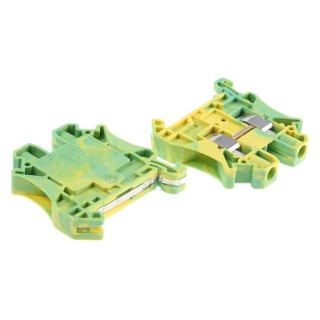 Phoenix Contact Earth Terminal Block UT 6-PE Series Green Yellow 0.2mm² to 10 mm² Screw Termination 41A Current ATEX 3044157