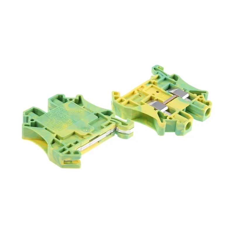 Phoenix Contact Earth Terminal Block UT 6-PE Series Green Yellow 0.2mm² to 10 mm² Screw Termination 41A Current ATEX 3044157