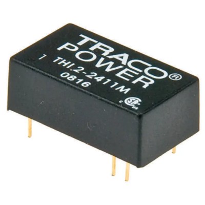 TRACOPOWER 2W PCB Mount DC/DC Converter 5V DC 400mA 24V DC Input 6-Pin THI 2-2411M
