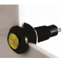 Marl Yellow Panel Mount Indicator 12, 28V Solder Tab Termination Black Bezel 8.1mm Mount 698-521-63