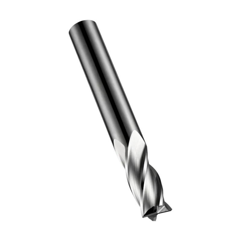 Dormer Solid Carbide End Mill 7 mm Cutter Diameter, 8 mm Plain Shank, 19 mm Cut Length, Centre Cutting, Right S9047.0