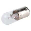 RS PRO BA9S Indicator Light Clear 6V 300mA 10000h Lifespan T10 Lamp Designation BA9S Model