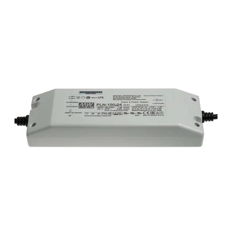 MEAN WELL IP64 1 Output Panel Mount LED Driver 24 V 4 A 96 W Constant Voltage AC-DC Enclosed 