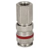 RS PRO Steel and Brass Pneumatic Quick Connect Coupling 1/4 in Female and Male gR Thread 35 Bar Max Pressure 100°C 667-1768