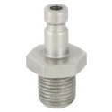 RS PRO Brass Pneumatic Quick Connect Coupling 1/8 in Male G Single Shut-Off 667-1790