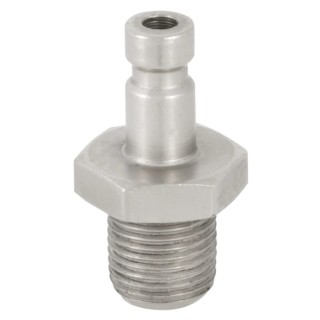 RS PRO Brass Pneumatic Quick Connect Coupling 1/8 in Male G Single Shut-Off 667-1790