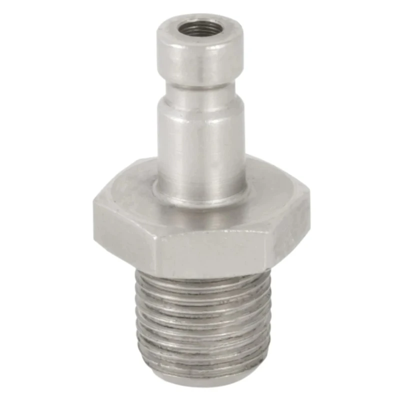 RS PRO Brass Pneumatic Quick Connect Coupling 1/8 in Male G Single Shut-Off 667-1790