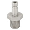 RS PRO Brass Pneumatic Quick Connect Coupling 1/8 in Male G Single Shut-Off 667-1790