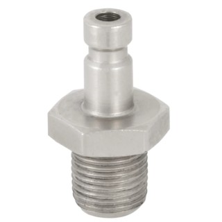 RS PRO Brass Pneumatic Quick Connect Coupling, M5 Male Metric Single Shut Off with Valve 667-1796